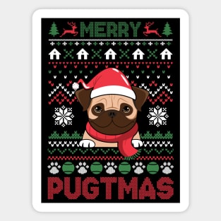 Merry Pugmas ugly christmas sweater Magnet